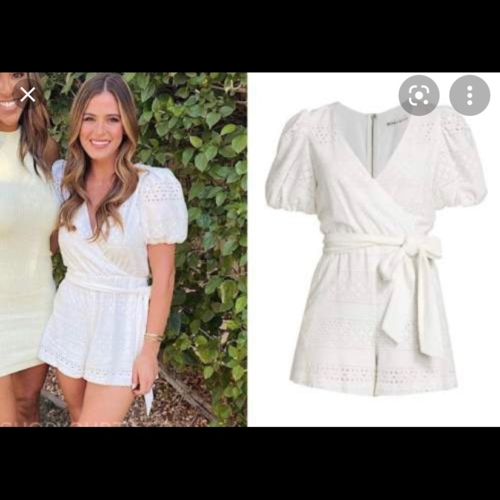 Alice + Olivia Puff Sleeve Romper